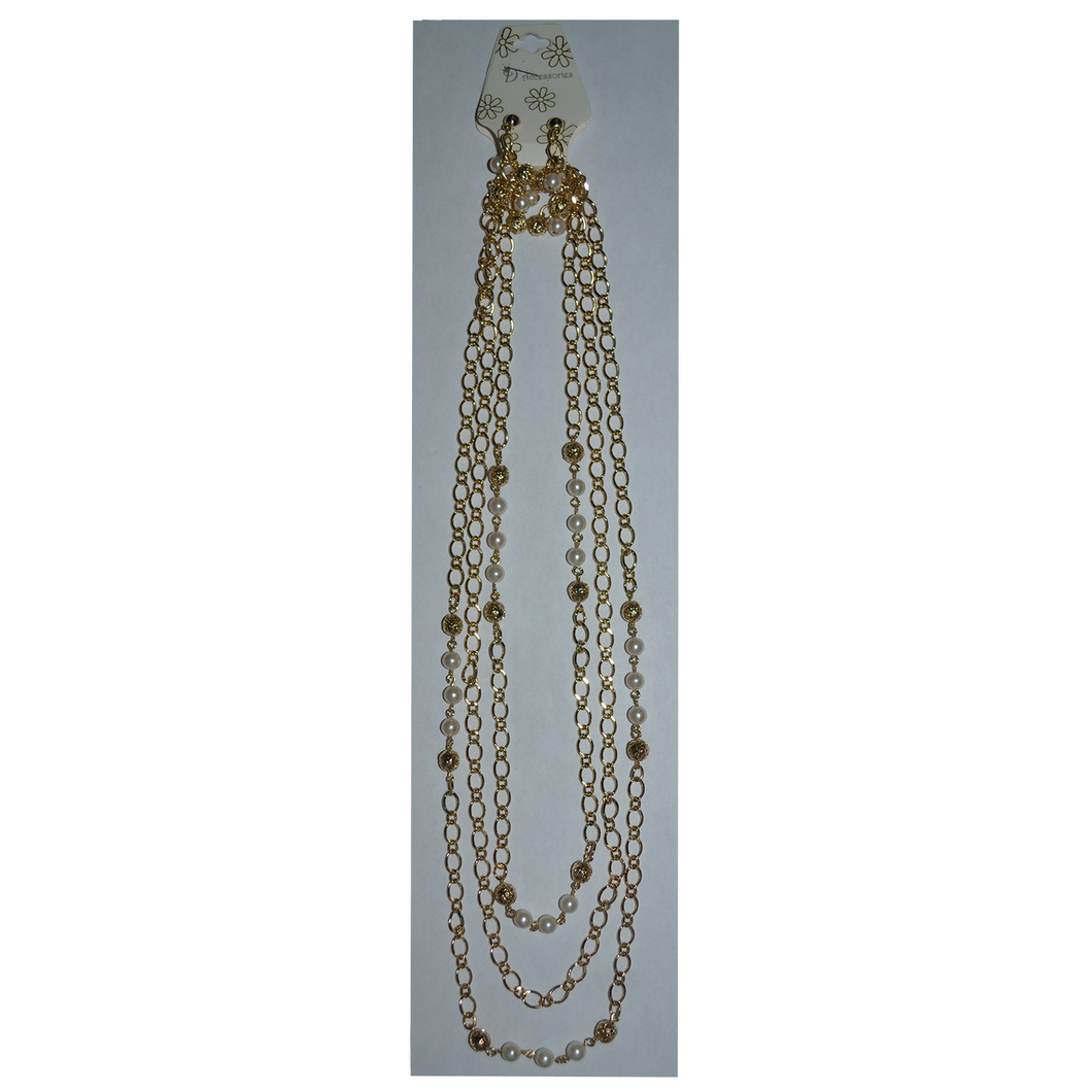 3-Layer Chain Necklace Set