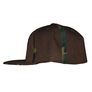 Fitted Cap with Striped Camouflage