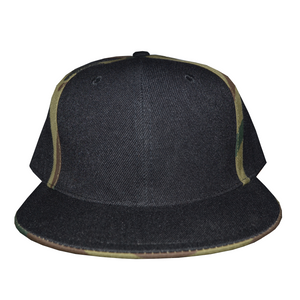 Fitted Cap with Striped Camouflage