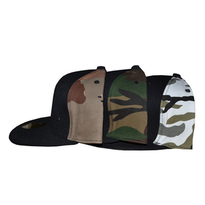 Fitted Cap with Wide Striped Camouflage