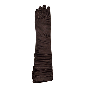 Long Wrinkled Satin Gloves - 14''